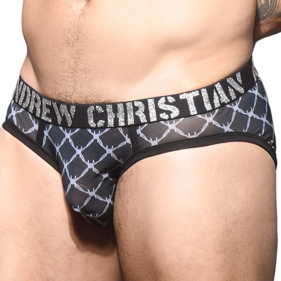 Andrew Christian Barbed Wire Sheer Brief - Picture 2 of 3